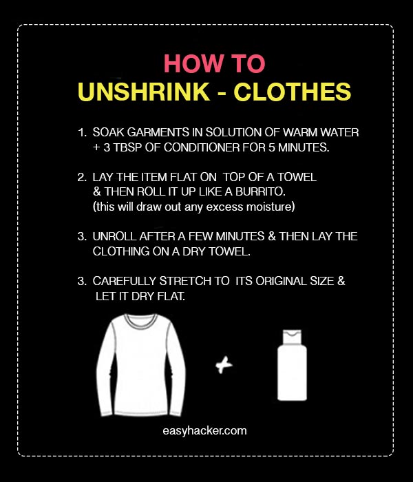 How to unshrink clothes