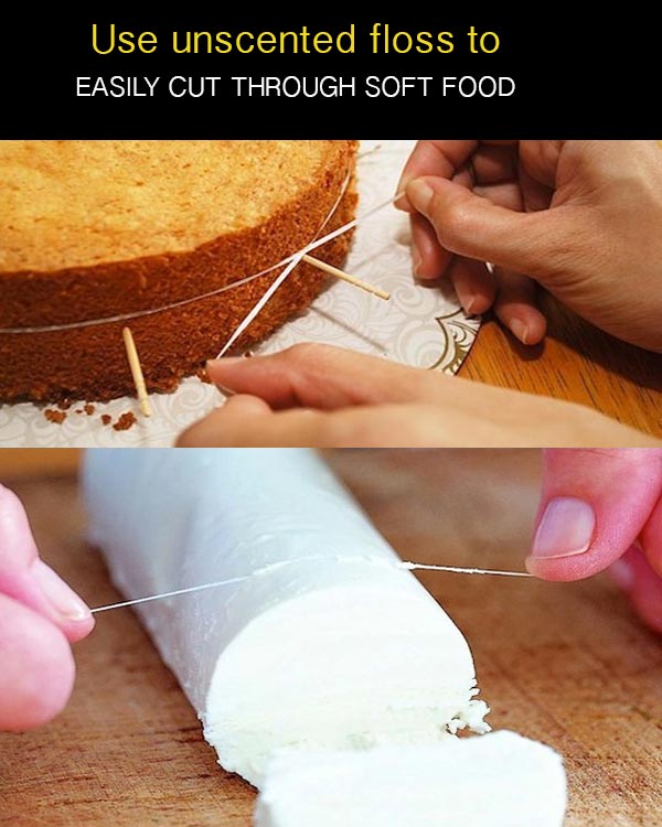 cut layers with floss