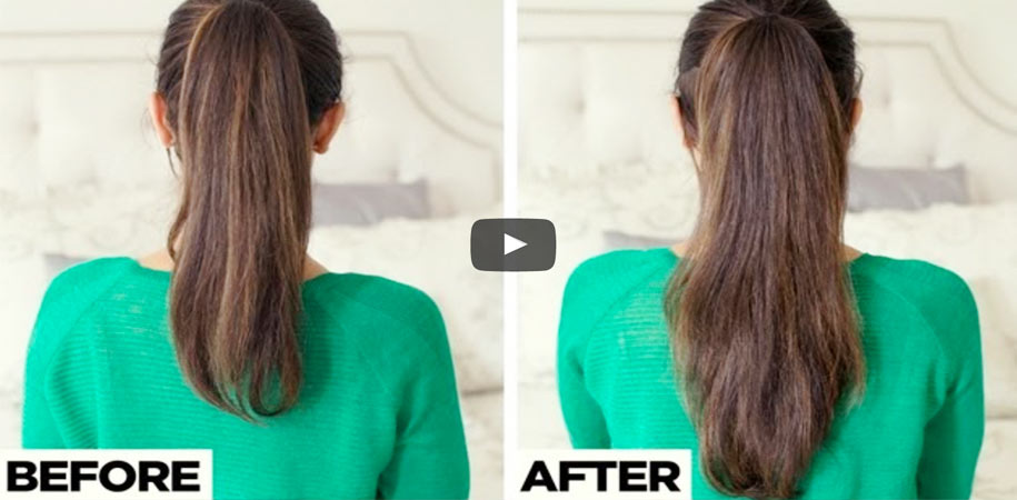 Ponytail hack that add inches to your hair