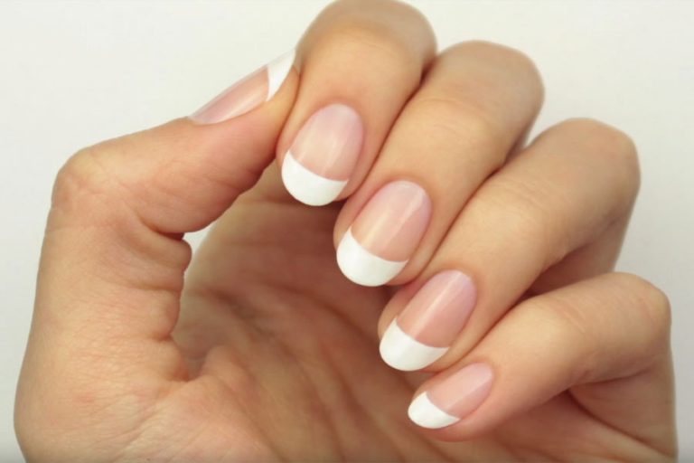 how to do a french manicure without guide strips